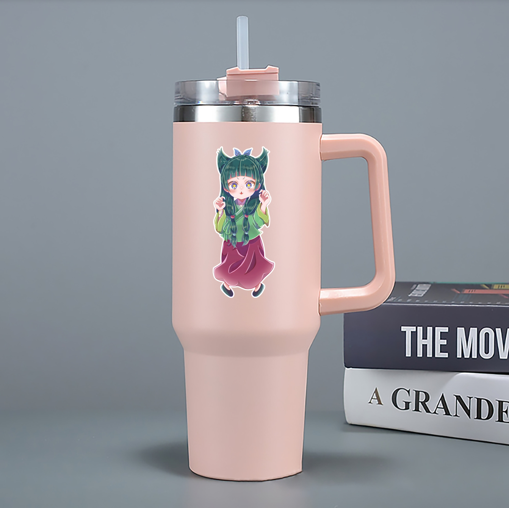 （画像用） 薬屋のひとりごと The Apothecary Diaries 1200mL車用タンブラー - クリスタルステッカー（プラスチックストロー付き）